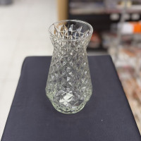 Şeffaf Geometrik Desenli Cam Vazo – 20609 - deg -